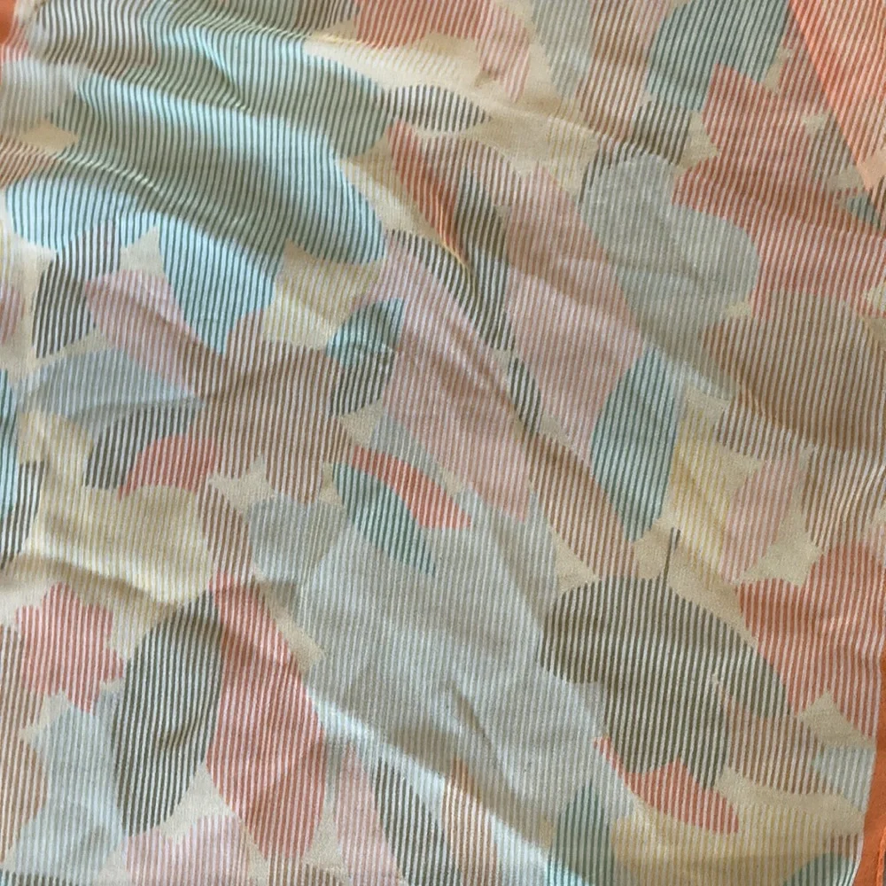 Echo falling leaf print rectangular silk scarf